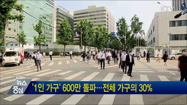 '1인 가구' 600만 돌파···전체 가구의 30%