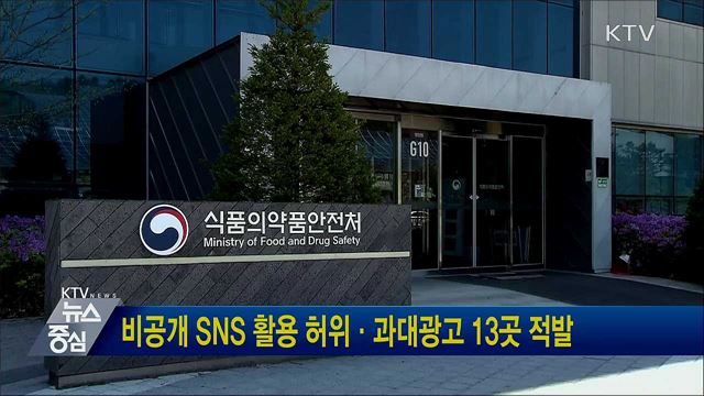비공개 SNS 활용 허위·과대광고 13곳 적발