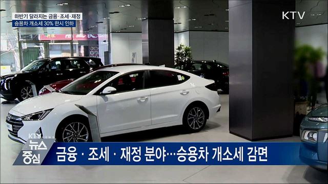 승용차 개별소비세 연말까지 30% 한시 인하