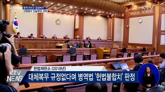 종교적 신앙 등 병역거부자 대체복무 신청 시작