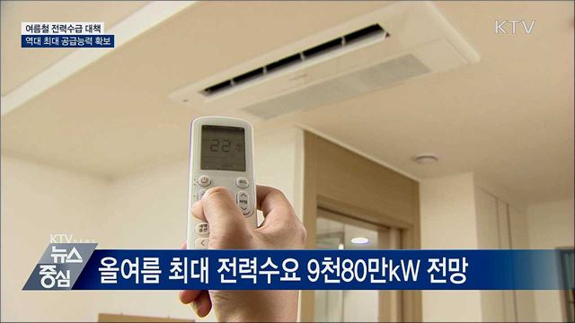 여름철 전력수급 대책···역대 최대 공급능력 확보