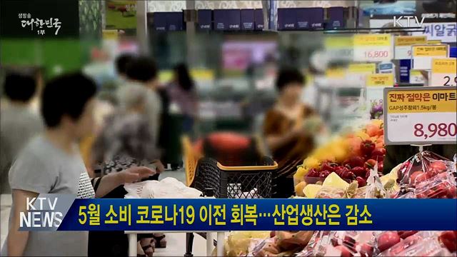 5월 소비 코로나19 이전 회복···산업생산은 감소