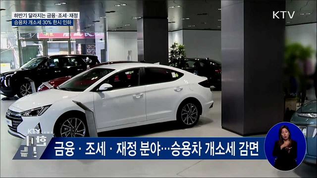 승용차 개별소비세 연말까지 30% 한시 인하