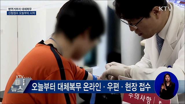 종교적 신앙 등 병역거부자 대체복무 신청 시작