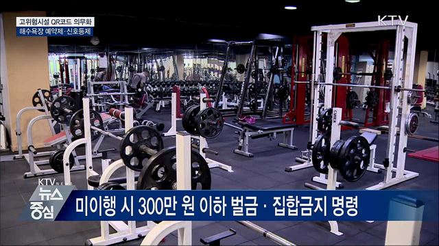 고위험시설 QR코드 의무화···해수욕장 예약제
