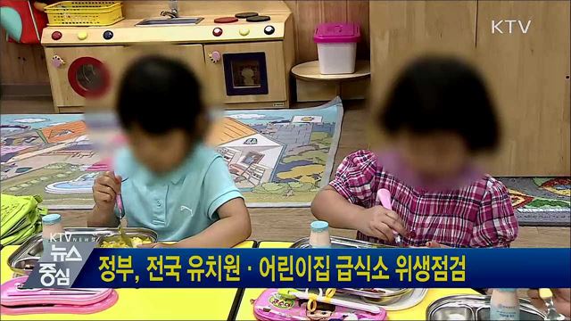 정부, 전국 유치원·어린이집 급식소 위생점검