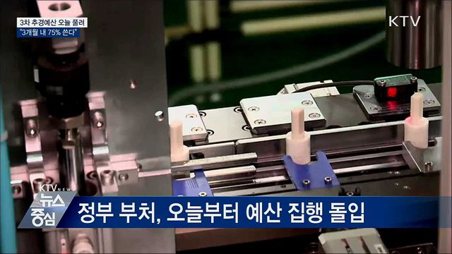 3차 추경예산 오늘 풀려···"3개월 내 75% 쓴다"