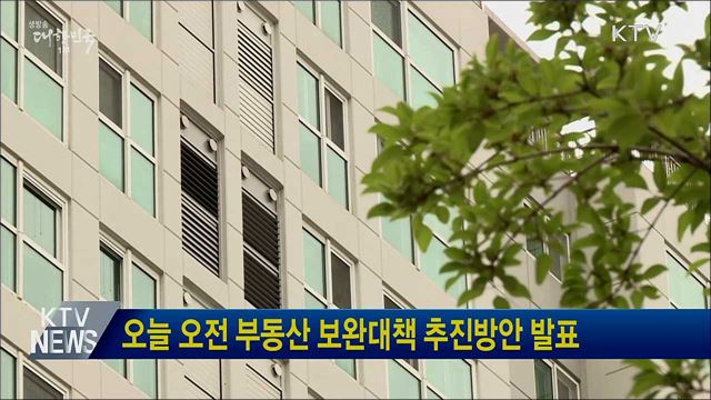 오늘 오전 부동산 보완대책 추진방안 발표