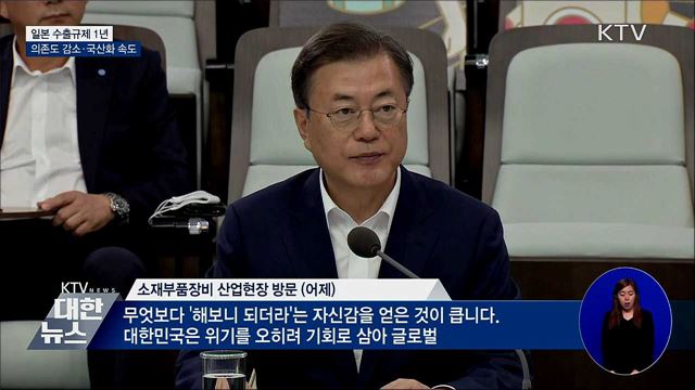 일본 수출규제 1년···의존도 감소·국산화 속도