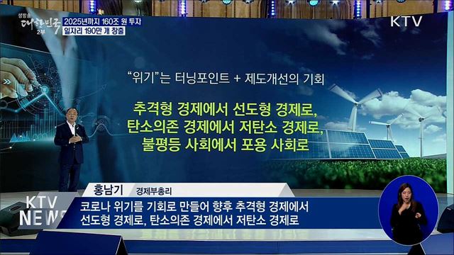 2025년까지 160조 원 투자···일자리 190만 개 창출