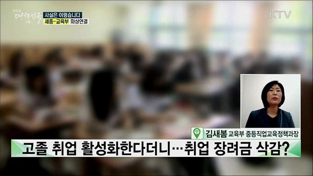 고졸 취업 활성화한다더니···취업 장려금 삭감? [사실은 이렇습니다]