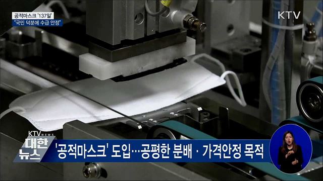 공적마스크 '137일'···"국민 덕분에 수급 안정"