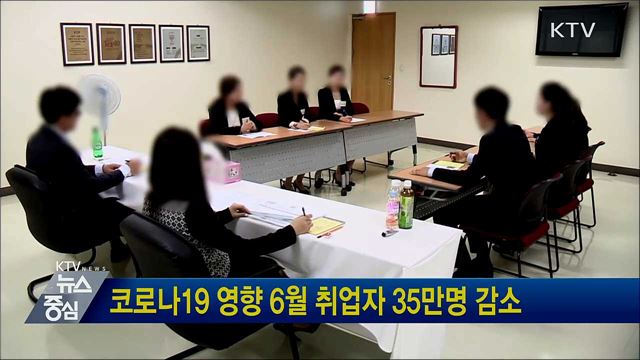 코로나19 영향 6월 취업자 35만명 감소