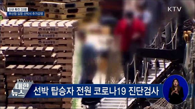 신규 확진 33명···부산항 입항 선박서 추가감염