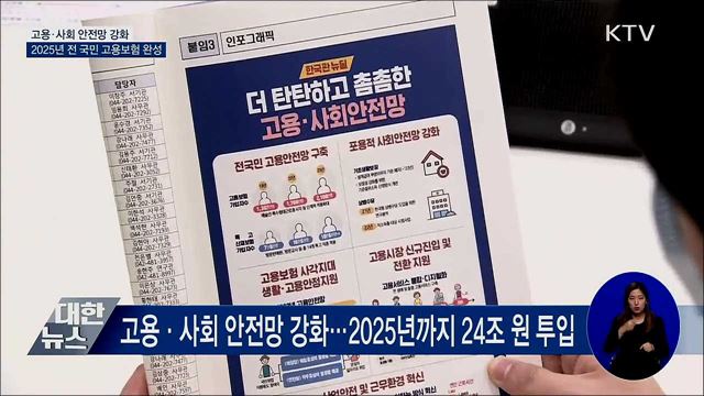 고용사회 안전망 강화···2025년 전 국민 고용보험 완성