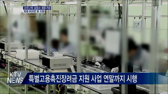 코로나19 실업자 채용기업 최대 600만 원 지원