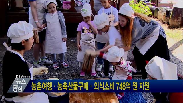 농촌여행·농축산물구매·외식소비 748억 원 지원