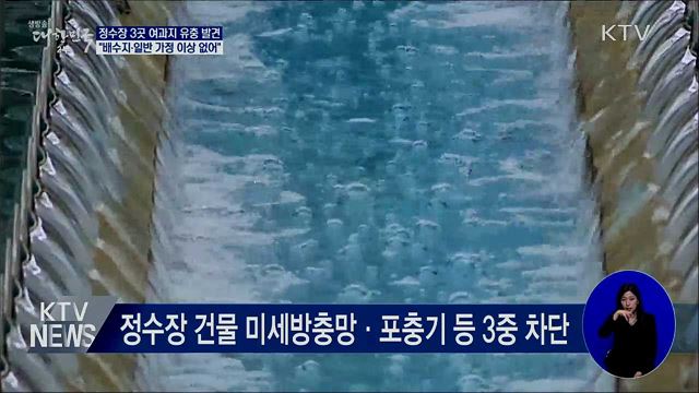 435개 정수장 전수조사···"3곳 여과지에 유충"