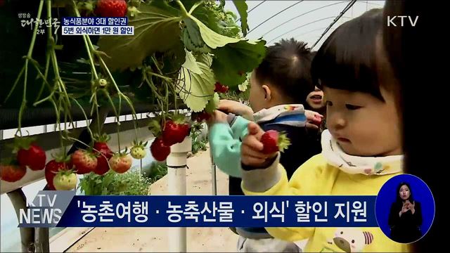 농식품 3대 할인권···5번 외식하면 1만 원 할인