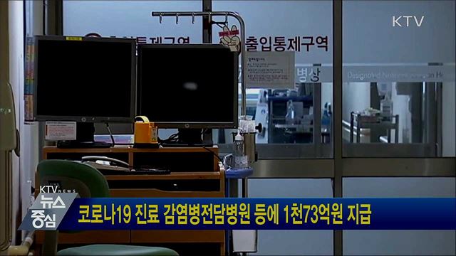 코로나19 진료 감염병전담병원 등에 1천73억원 지급