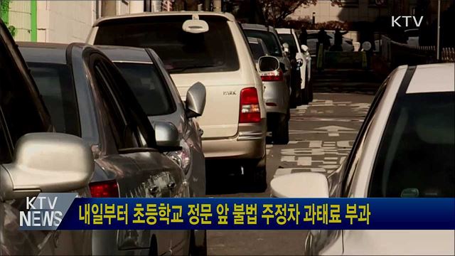 내일부터 초등학교 정문 앞 불법 주정차 과태료 부과