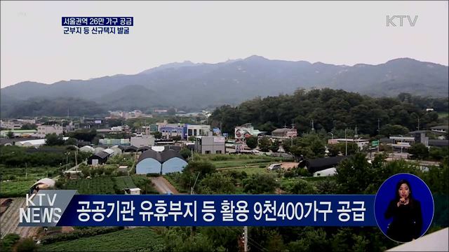 서울권역 26만 가구 공급···군부지 등 적극 발굴