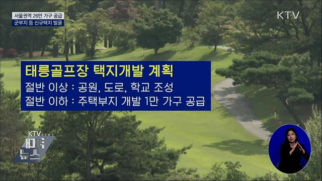 서울권역 26만 가구 공급···군부지 등 적극 발굴