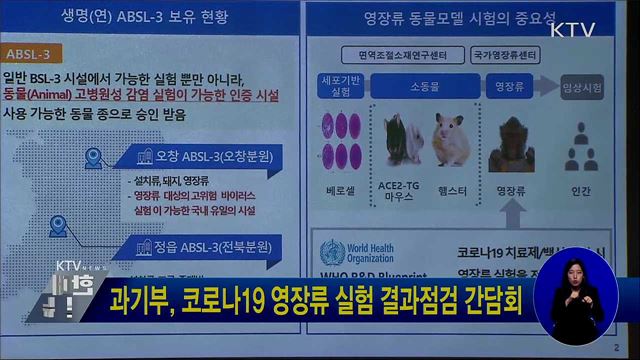과기부, 코로나19 영장류 실험 결과점검 간담회