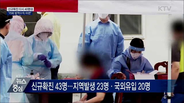 신규확진 다시 40명대···국내 발생 23명으로 증가
