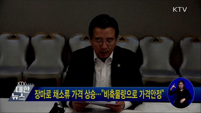장마로 채소류 가격 상승···"비축물량으로 가격안정"