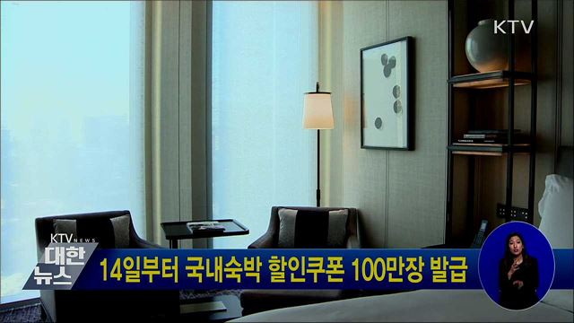14일부터 국내숙박 할인쿠폰 100만장 발급