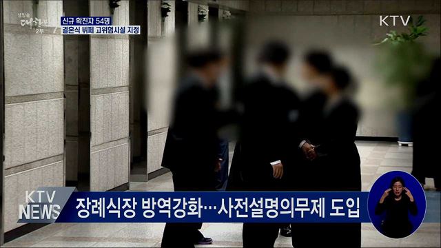 신규 확진 54명···결혼식 뷔페 고위험시설 지정
