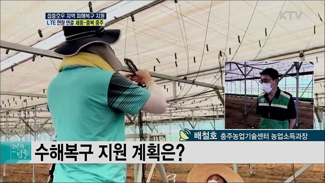 농작물 안전관리, 집중호우 지역 피해복구 지원