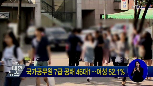국가공무원 7급 공채 46대1···여성 52.1%