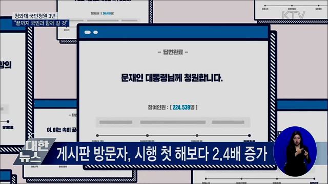 靑 국민청원 3년···"끝까지 국민과 함께 갈 것"