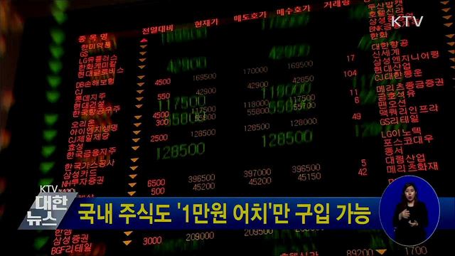 국내 주식도 '1만원 어치'만 구입 가능