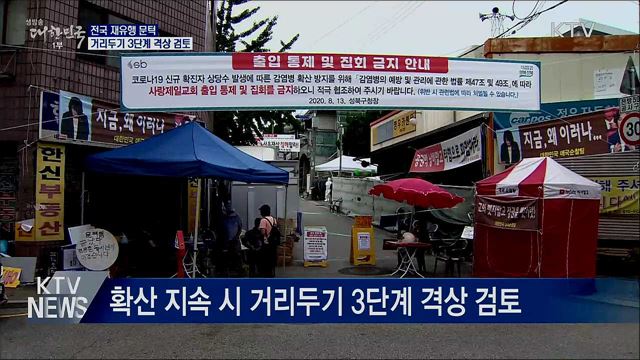 전국 재유행 문턱···거리두기 3단계 격상 검토