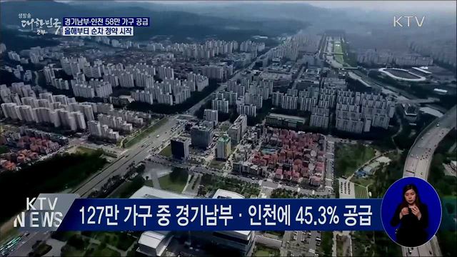 경기남부·인천 57만 6천가구···올해부터 순차 공급