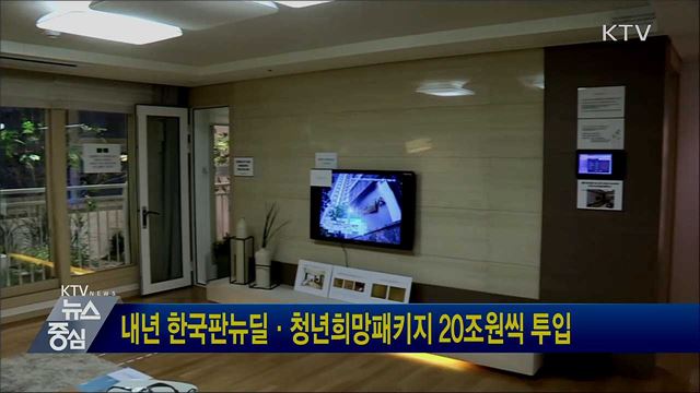 내년 한국판뉴딜·청년희망패키지 20조원씩 투입