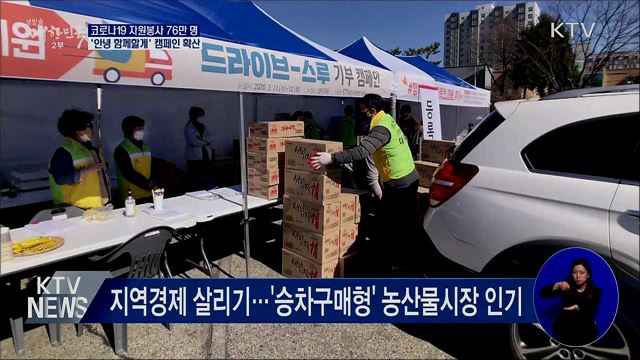 코로나19 자원봉사 76만 명···'안녕캠페인' 확산