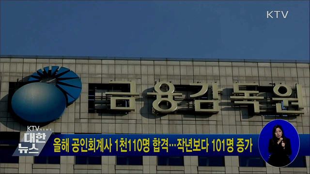 올해 공인회계사 1천110명 합격···작년보다 101명 증가