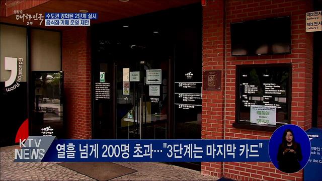 수도권 2단계 거리두기 연장···음식점·카페 운영제한