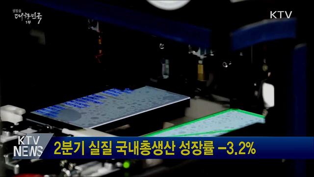 2분기 실질 국내총생산 성장률 -3.2%