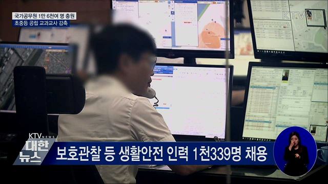 국가공무원 1만 6천140명 충원···교과 교사 감축