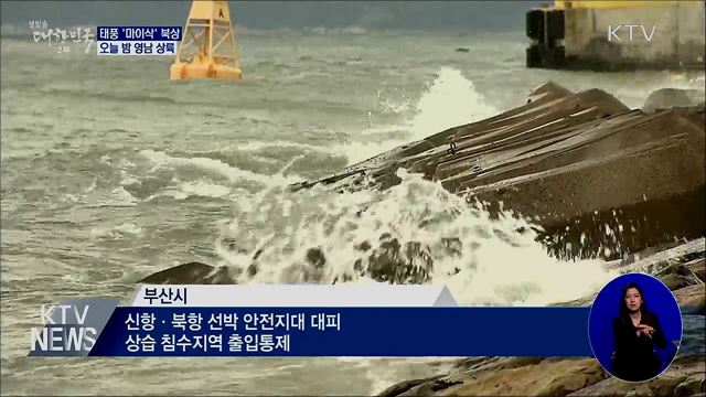 9호 태풍 '마이삭' 북상···오늘 밤 영남 상륙