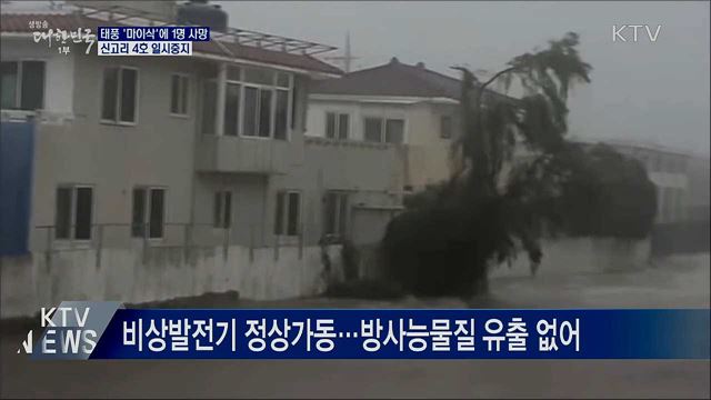 태풍 '마이삭'에 1명 사망···신고리 4호 일시중지