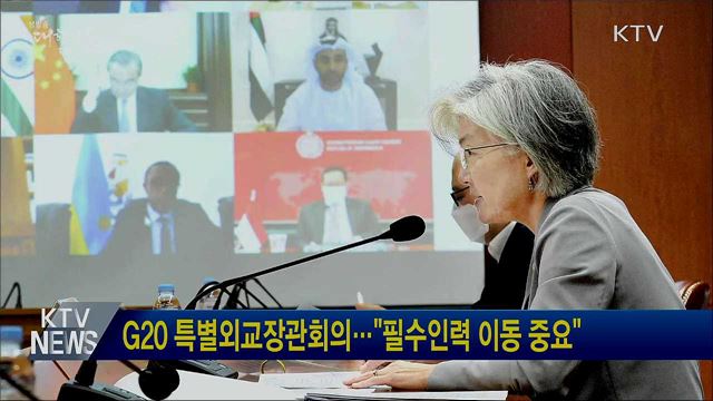 G20 특별외교장관회의···"필수인력 이동 중요"