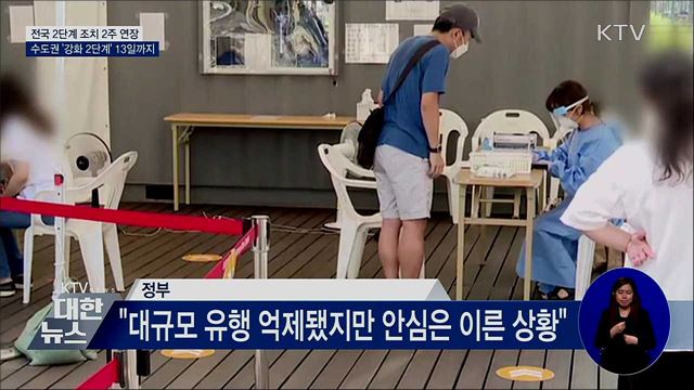 전국 2주 연장···수도권 '강화된 2단계' 13일까지