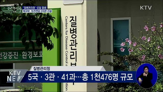 '질병관리청' 승격···보건복지부 2차관 신설