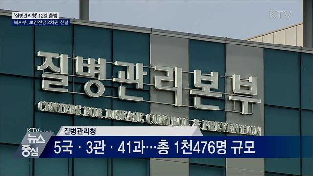 '질병관리청' 승격···보건복지부 2차관 신설